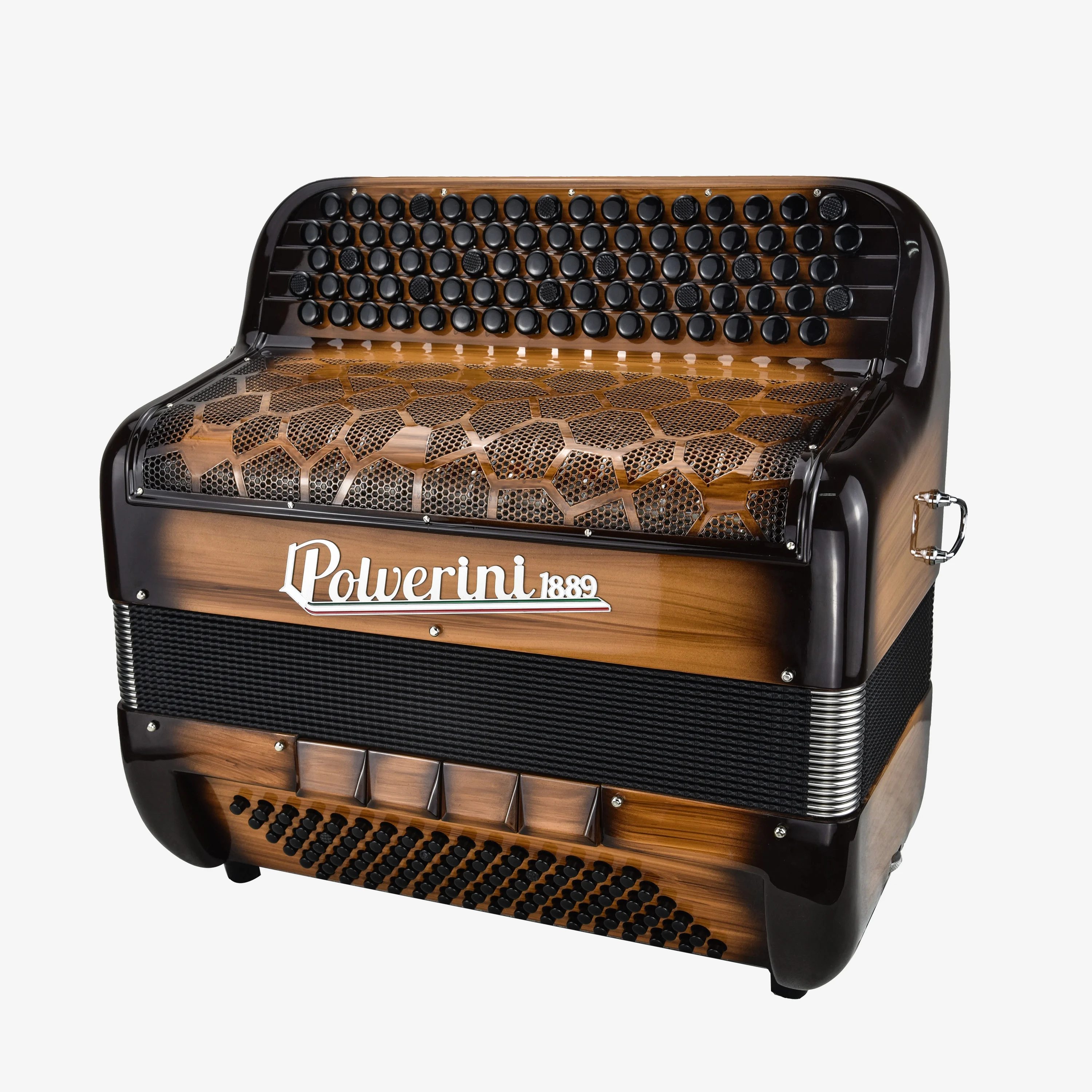 B96III button accordion chocolate