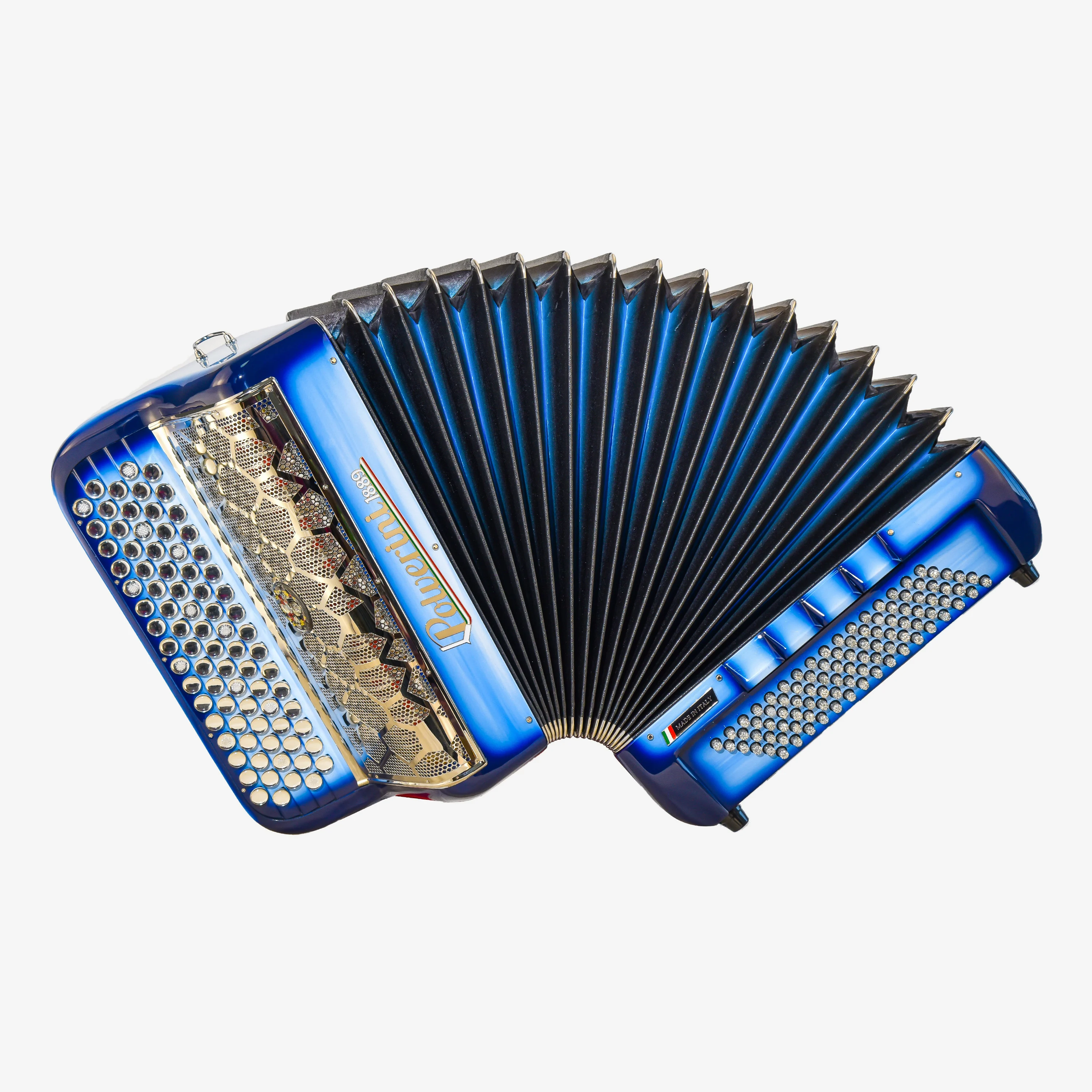 B96 III accordion blue - active view