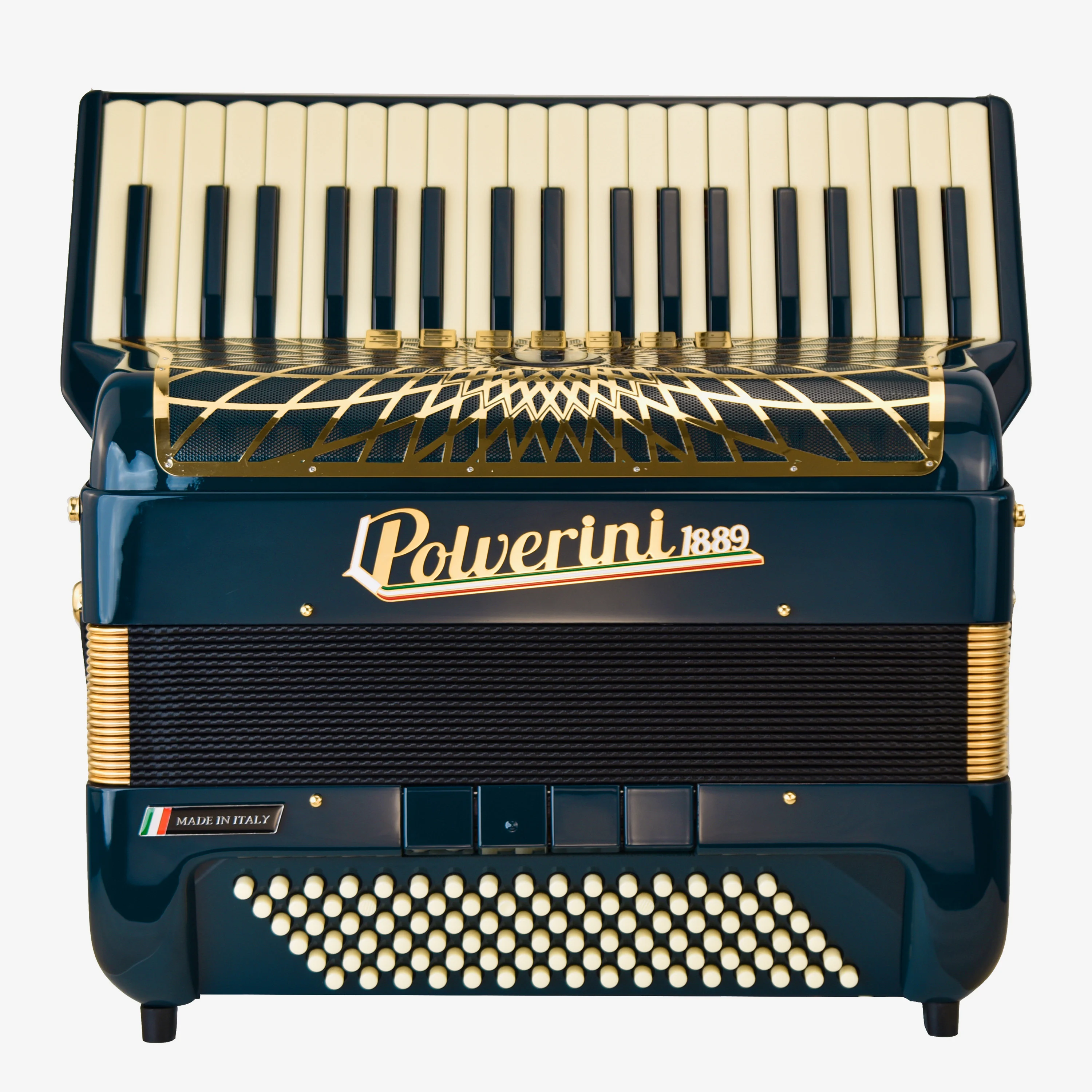 Mini96s accordion peacock blue