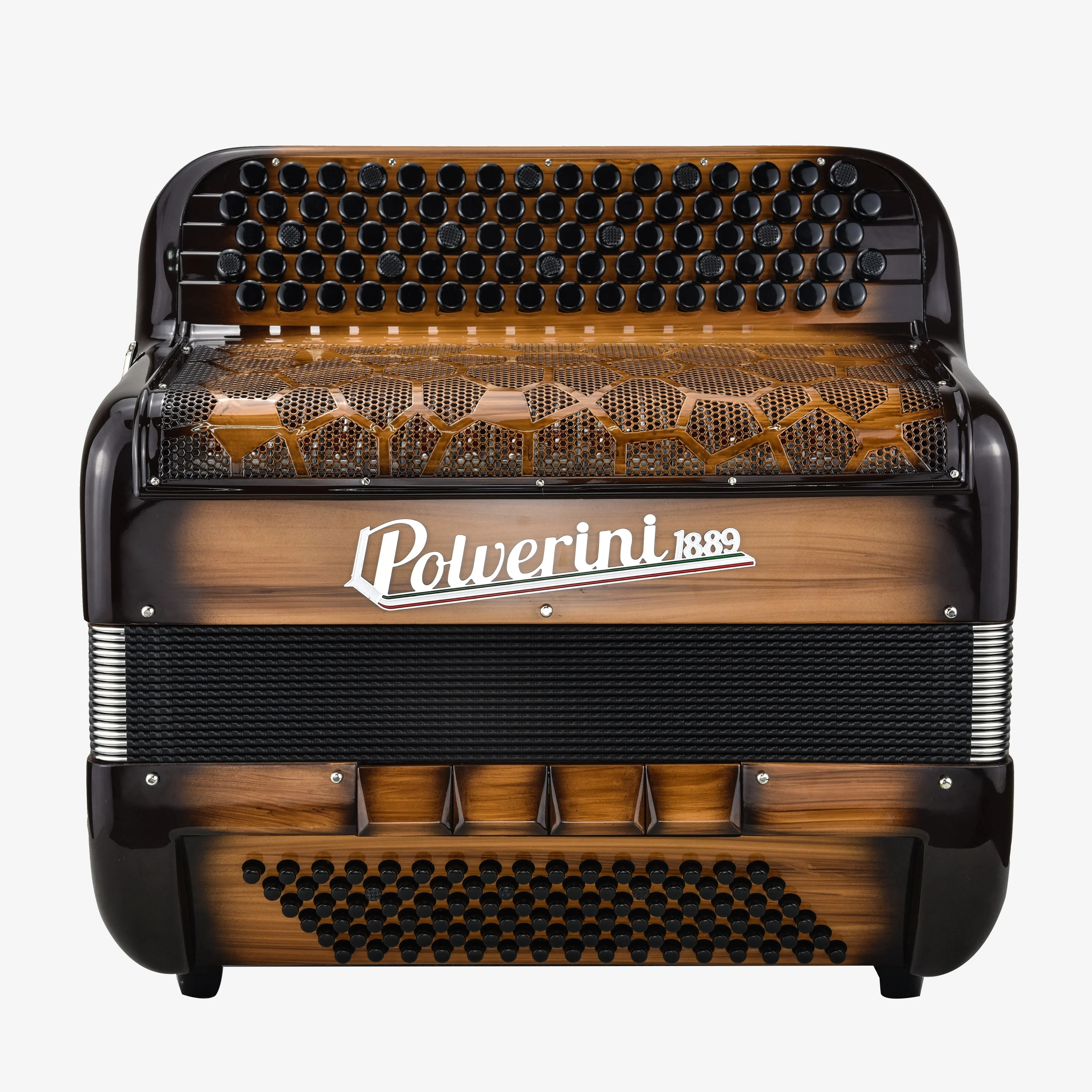 B96III button accordion chocolate