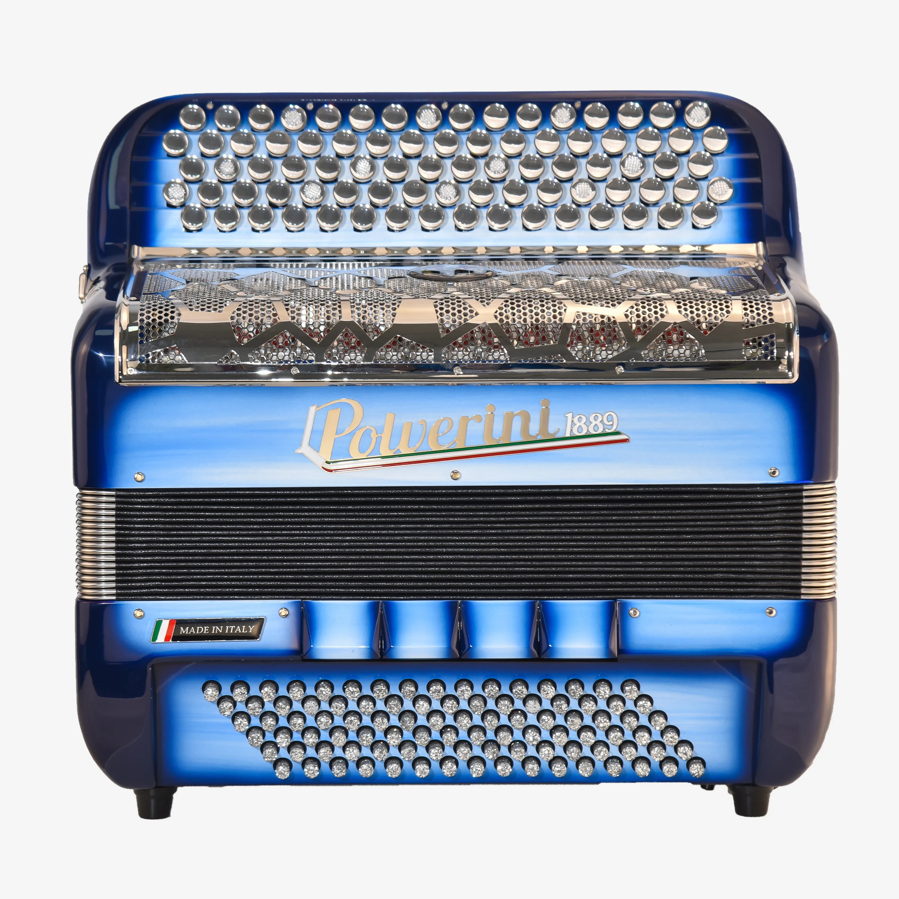 B96 III accordion blue - front view