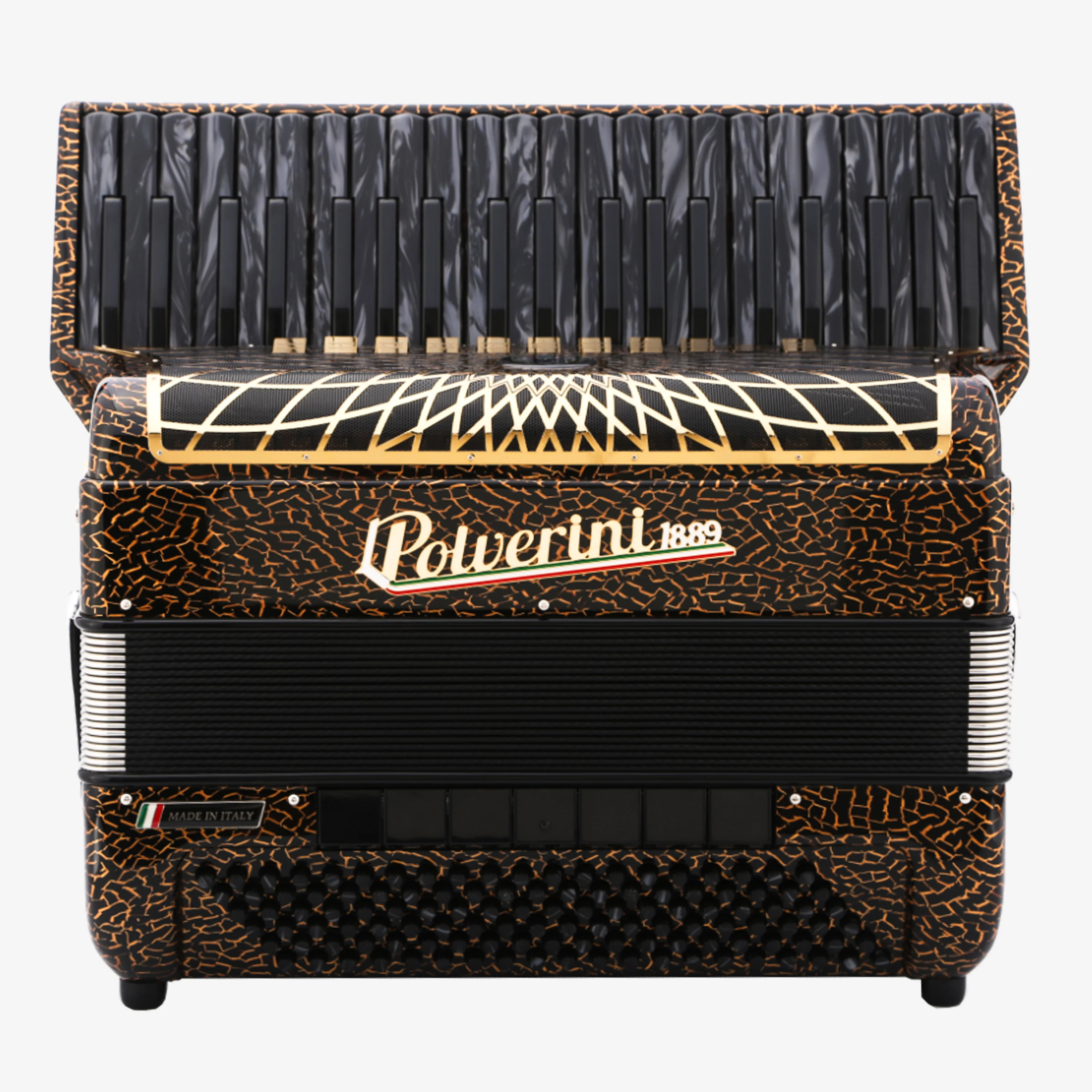 Mini120S Piano Accordion Leopard Black Keys