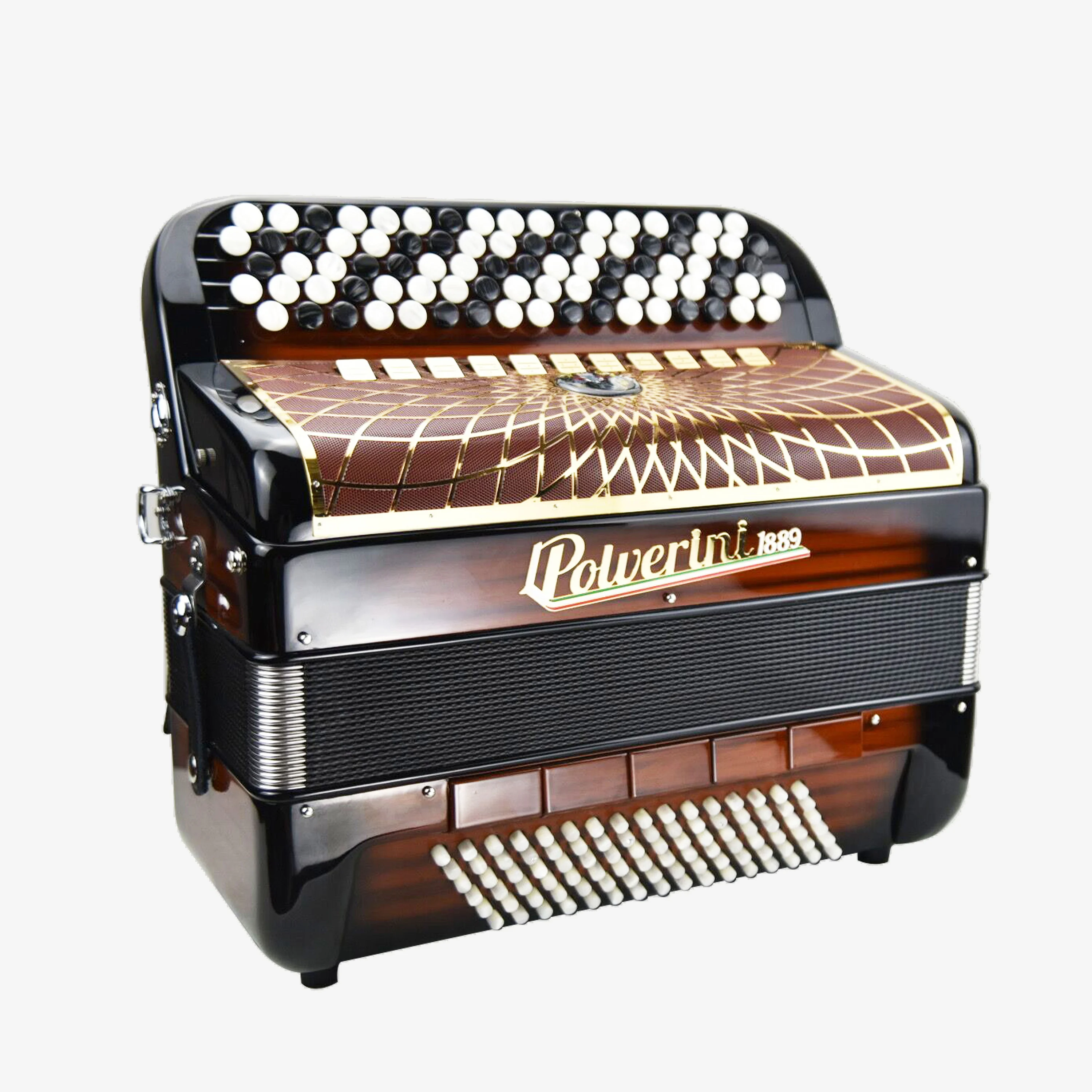 B120 button accordion chocolate