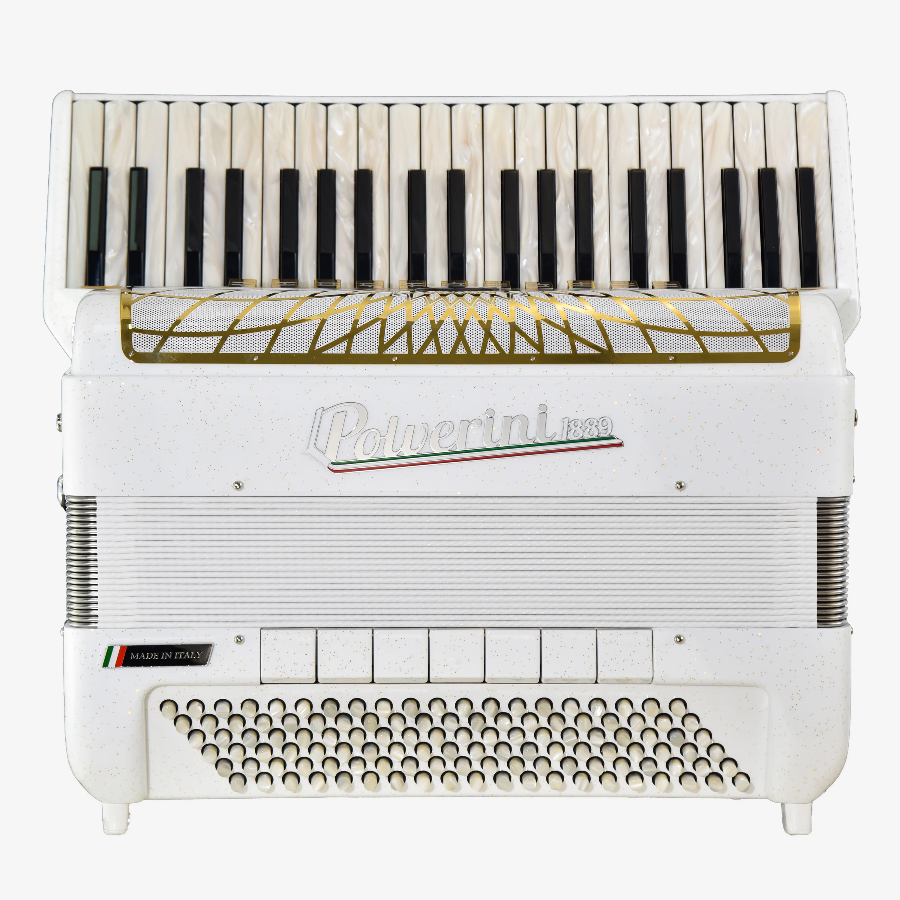 Mini 120S accordion ivory - front view