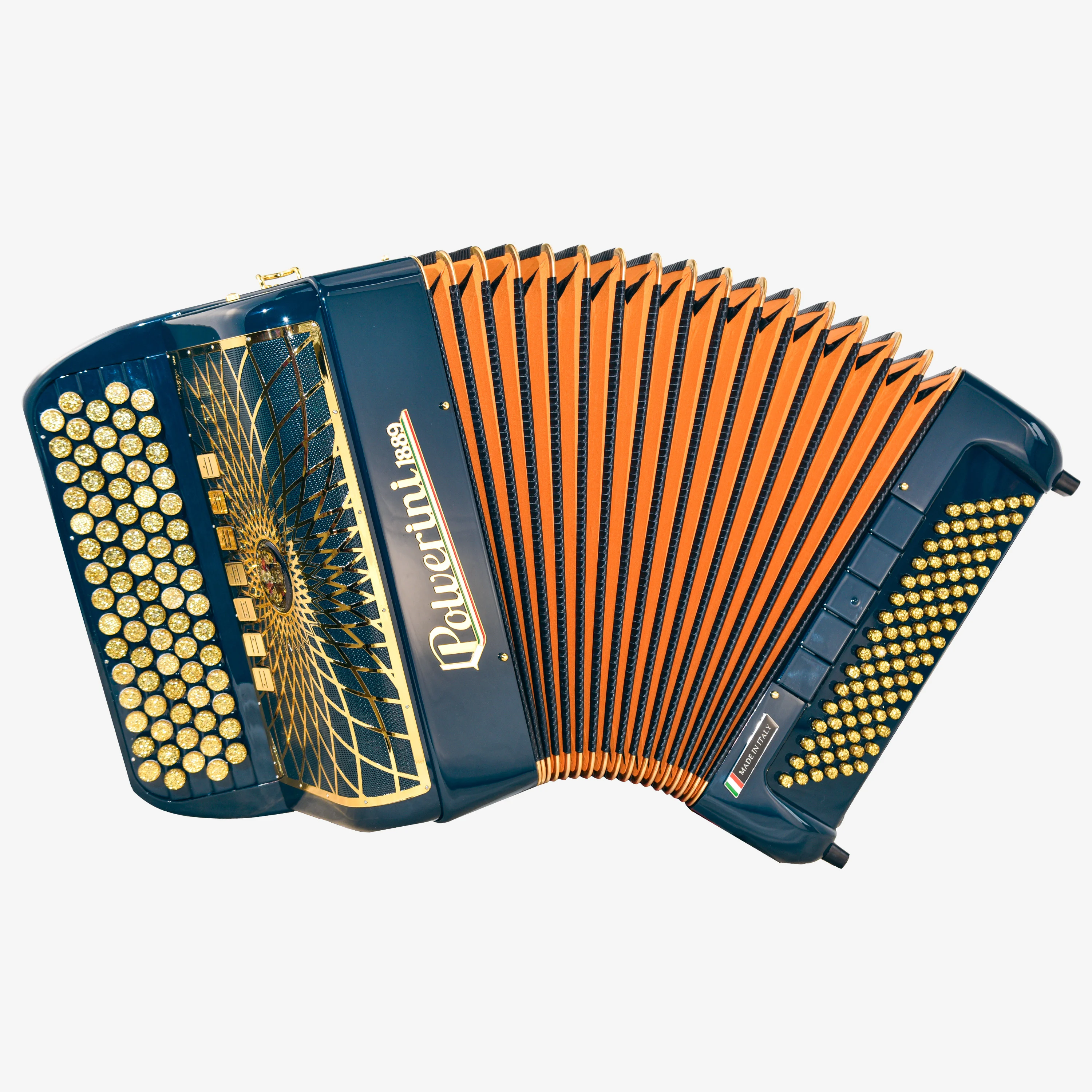 B96IIIS button accordion peacock