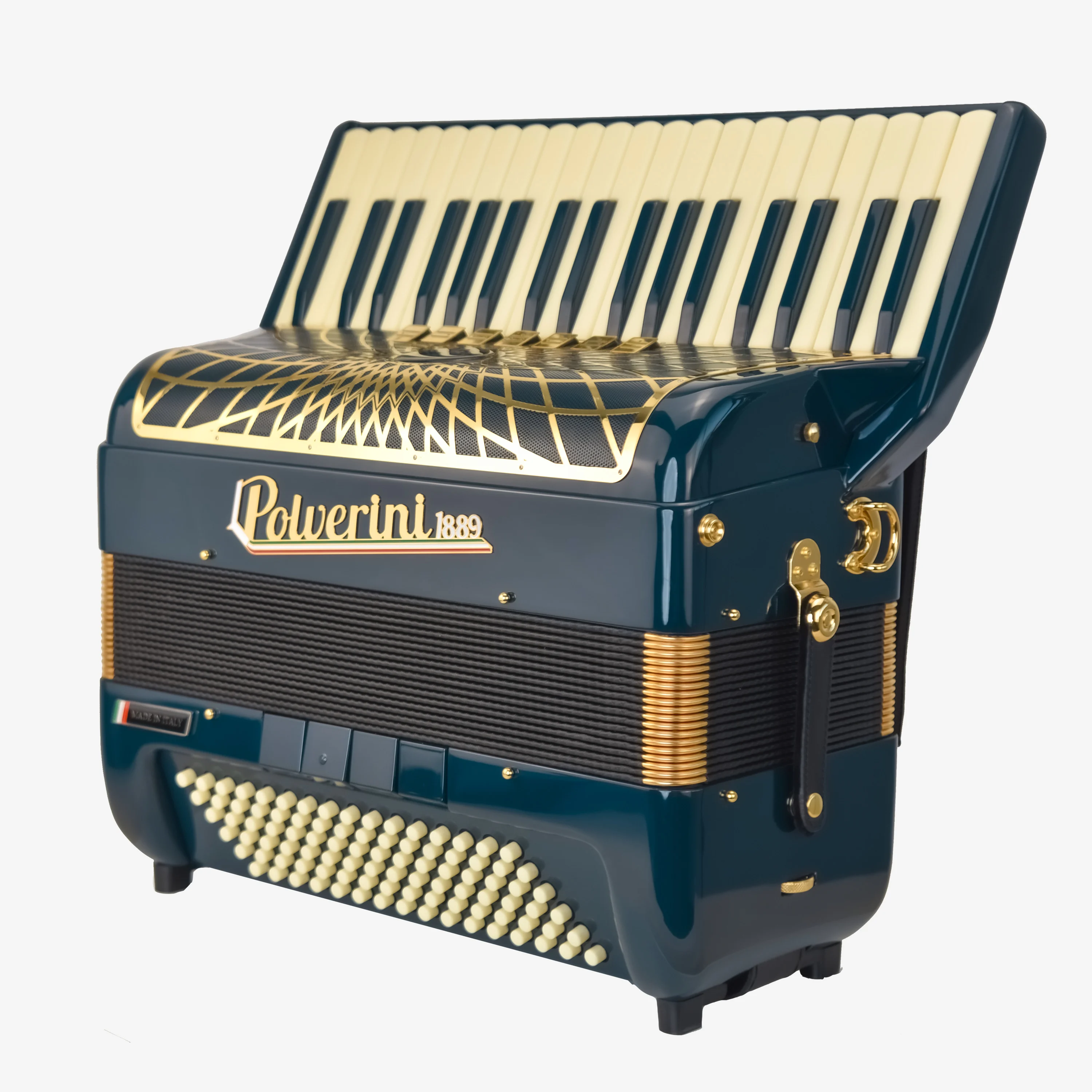 Mini96s accordion peacock blue