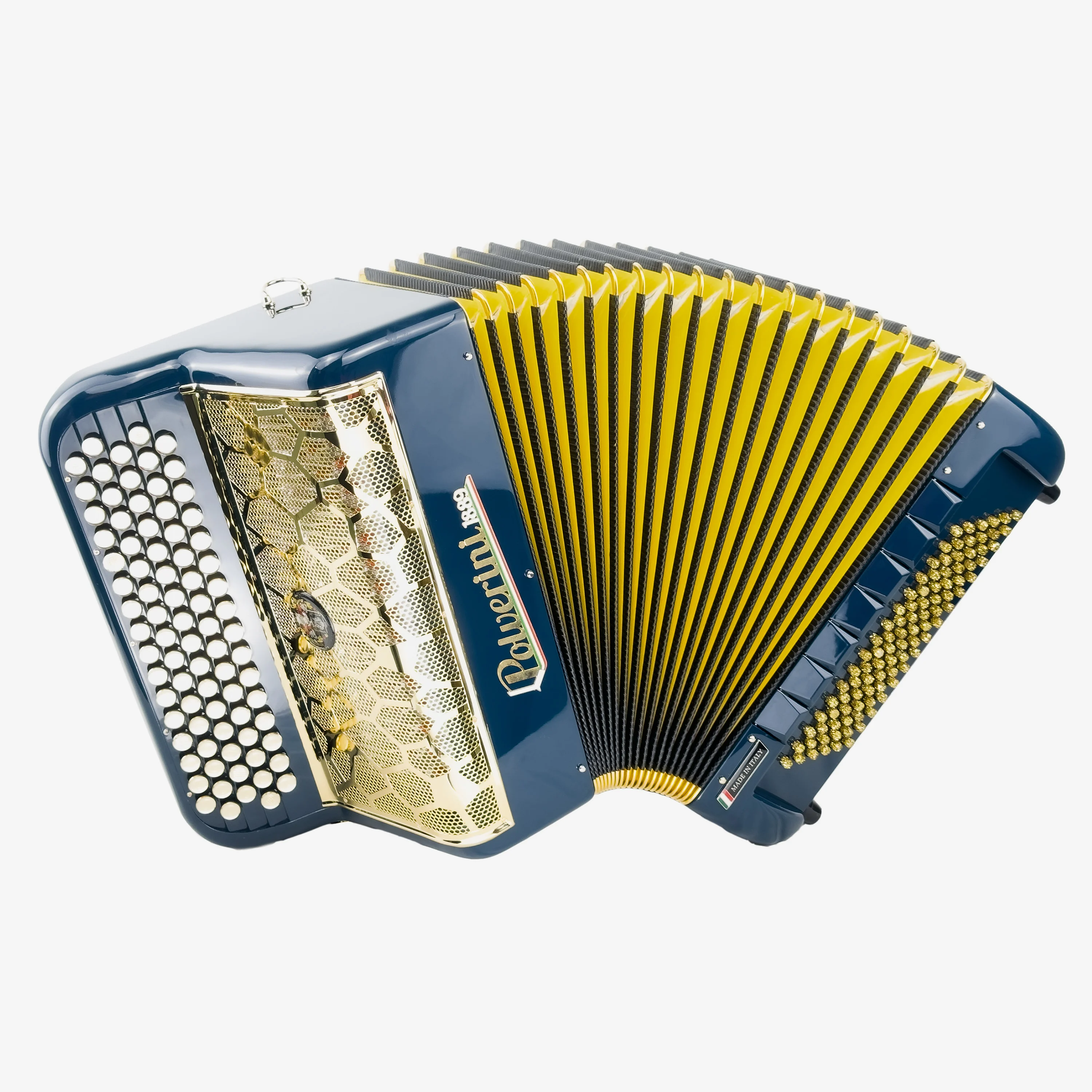 BC96 button accordion peacock