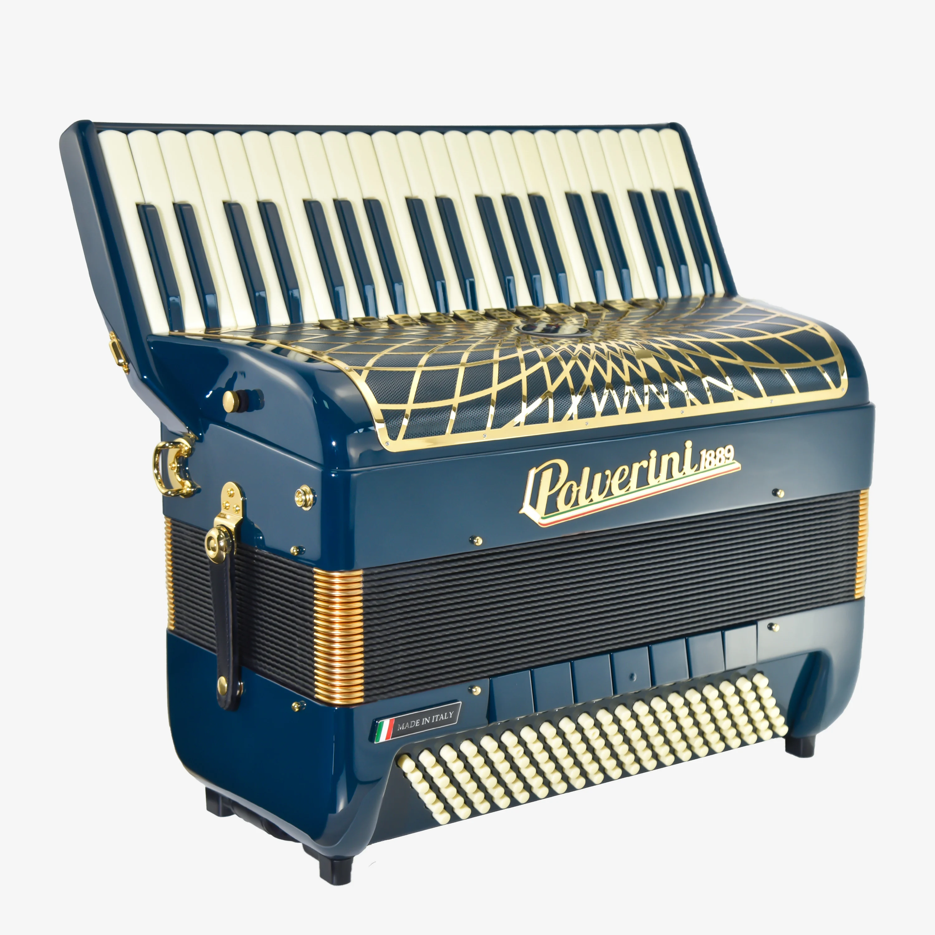 mini120S accordion peacock color side