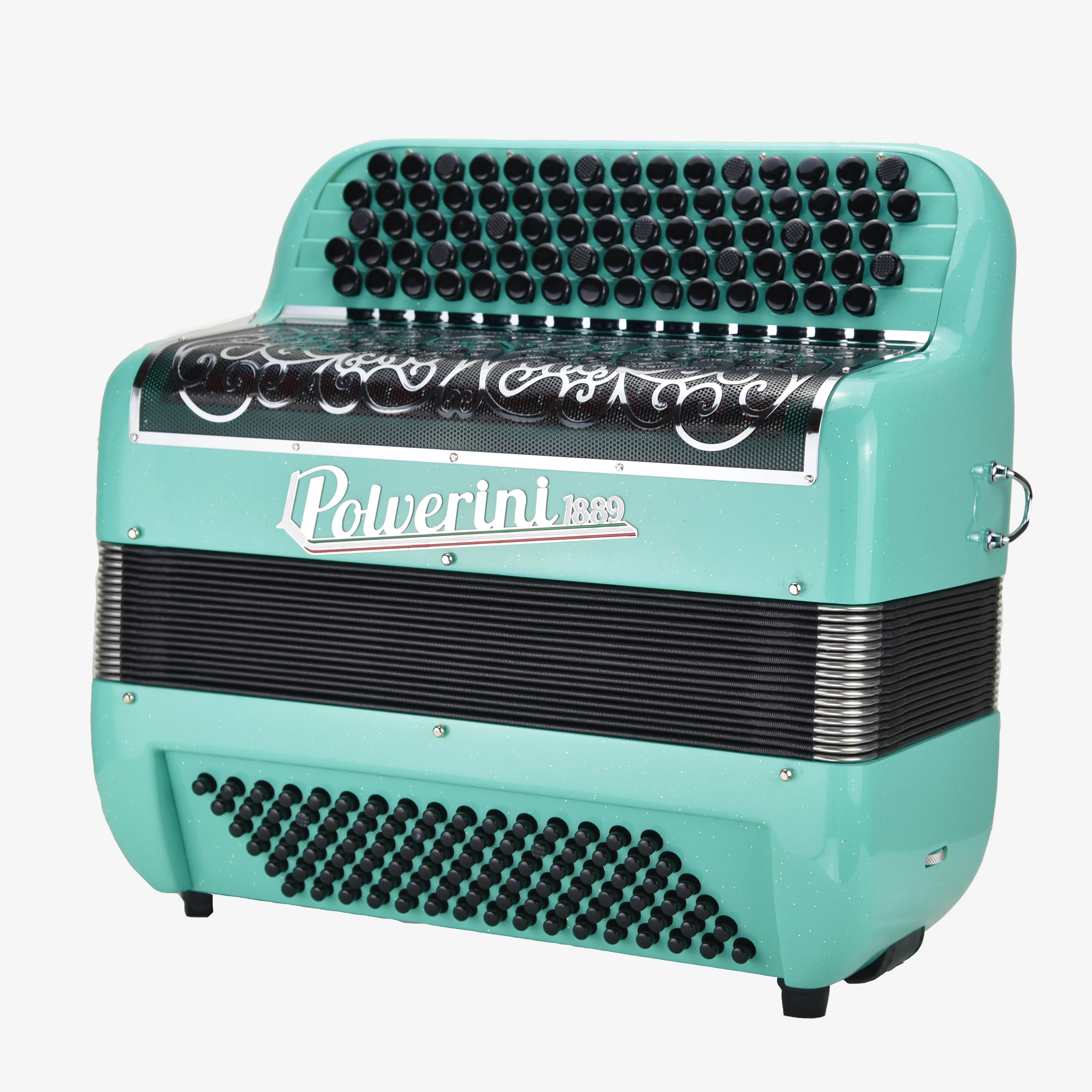 B96M Button Accordion Cyan