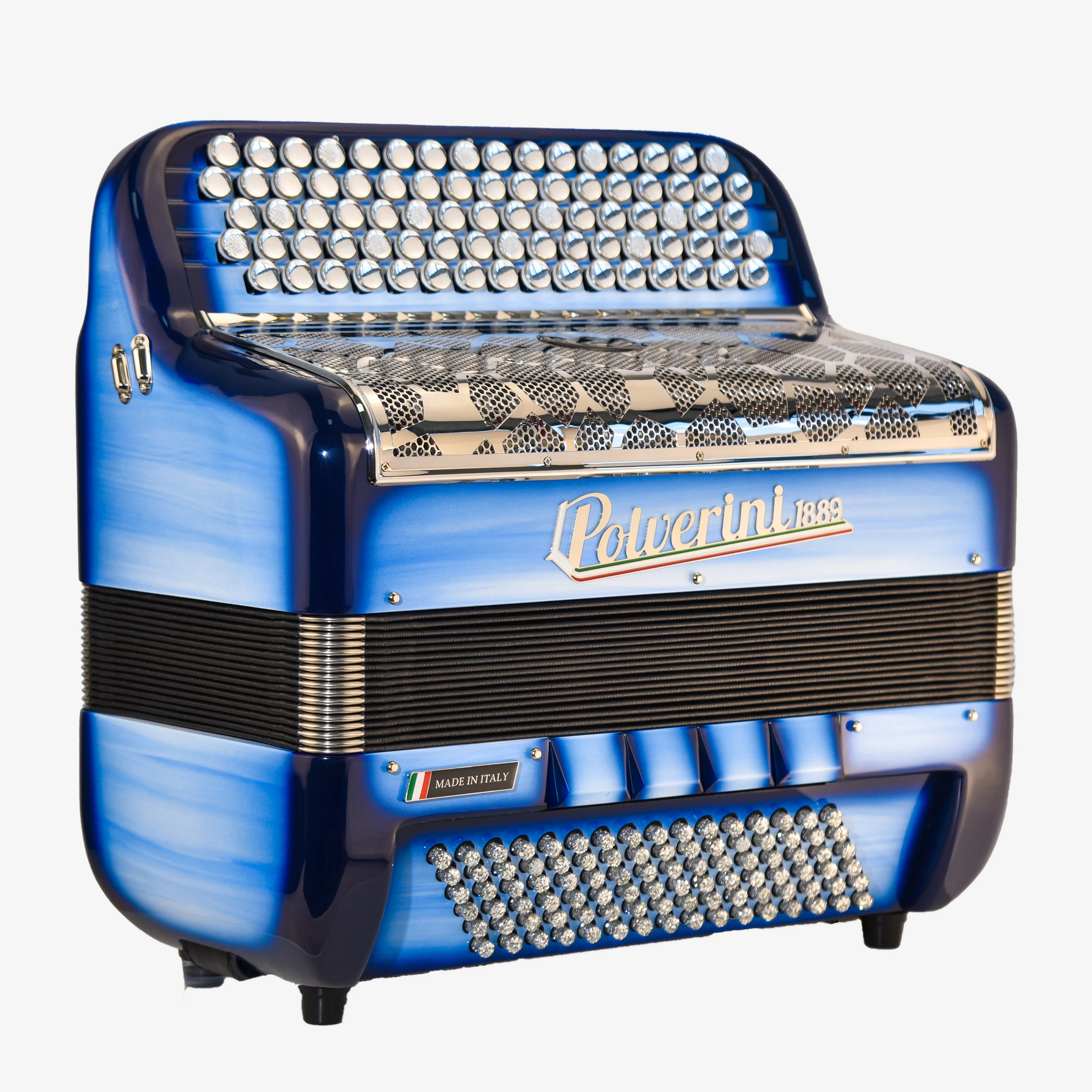 B96 III accordion blue - angled view