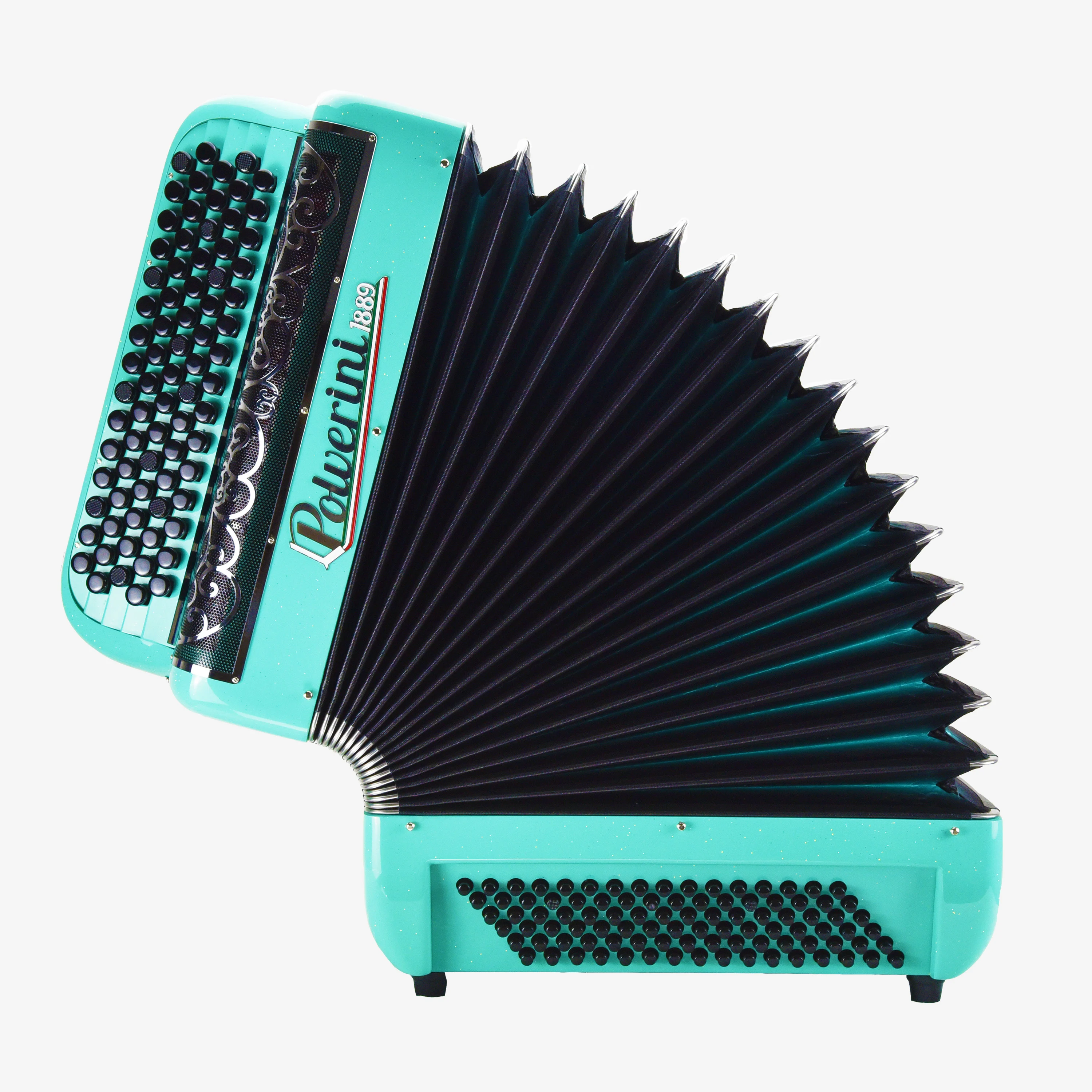 B96M Button Accordion Cyan