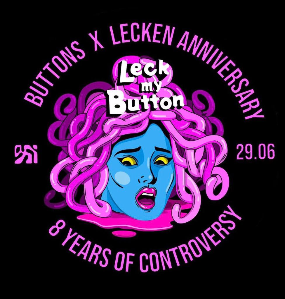 Leck my Buttons sticker by Fran Marcos