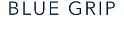BLUE GRIP Logo in dunkelblauen Großbuchstaben auf weißem Hintergrund