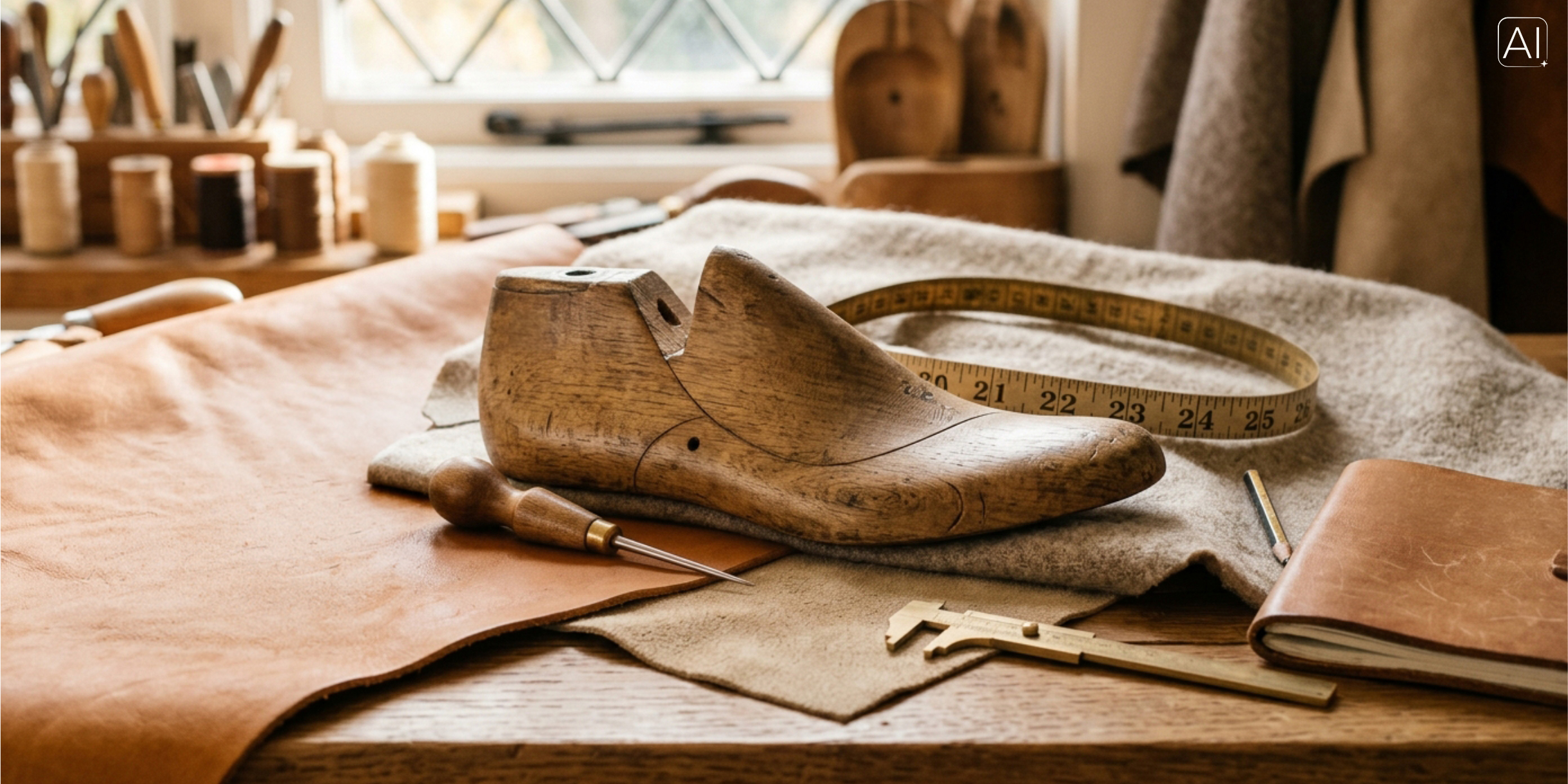 Des sneakers en cuir modernes marron avec détails métalliques dorés posées sur un mur en pierre rouge.