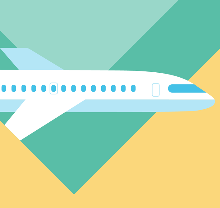 Airplane graphic from the Home Office for the EES campaign