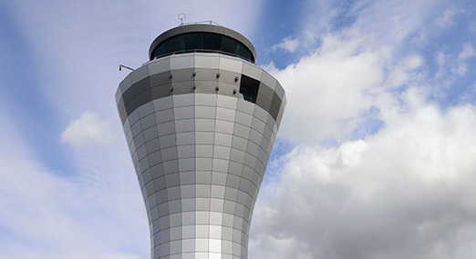 A picture of the Air Traffic Control Tower at Birmingham Airport