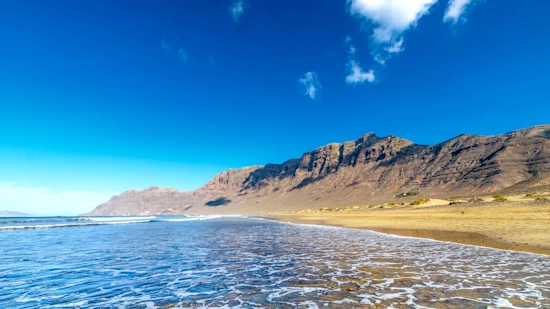 Playa Famara, Lanzarote panoramic view