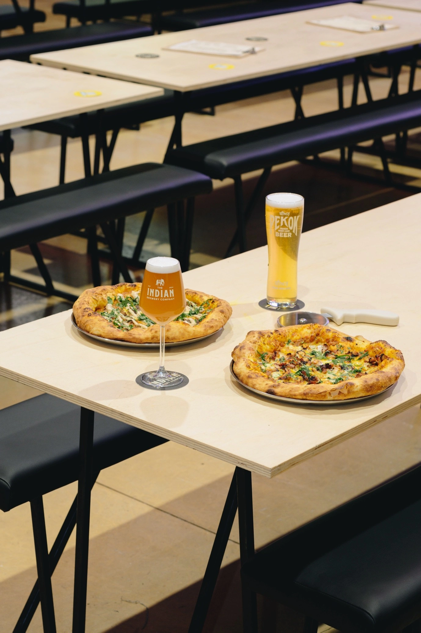 Indian Brewery Pizza and Beer