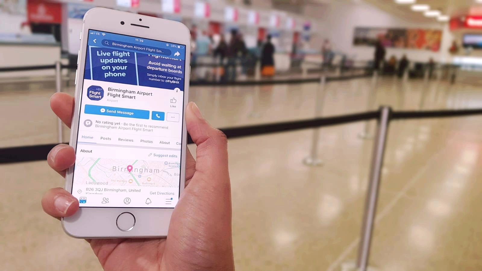 New flight update service for passengers Birmingham Airport site