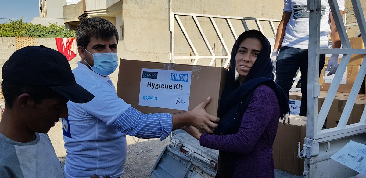 Providing hygiene kits to Syrian refugees in Erbil