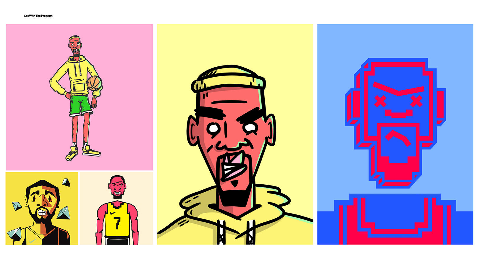 Collage of Nike KD15 illustrations.