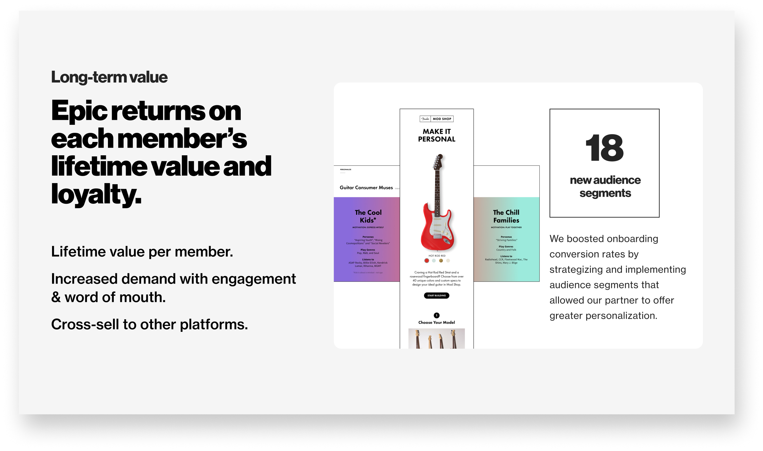Long-term value: Epic returns on each member’s lifetime value and loyalty.