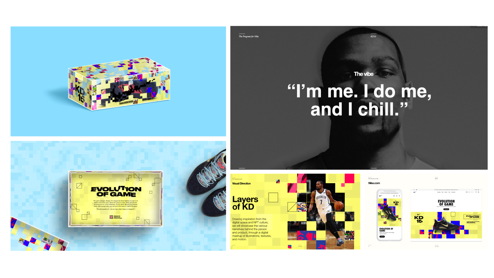 Collage of Nike KD15 creative.