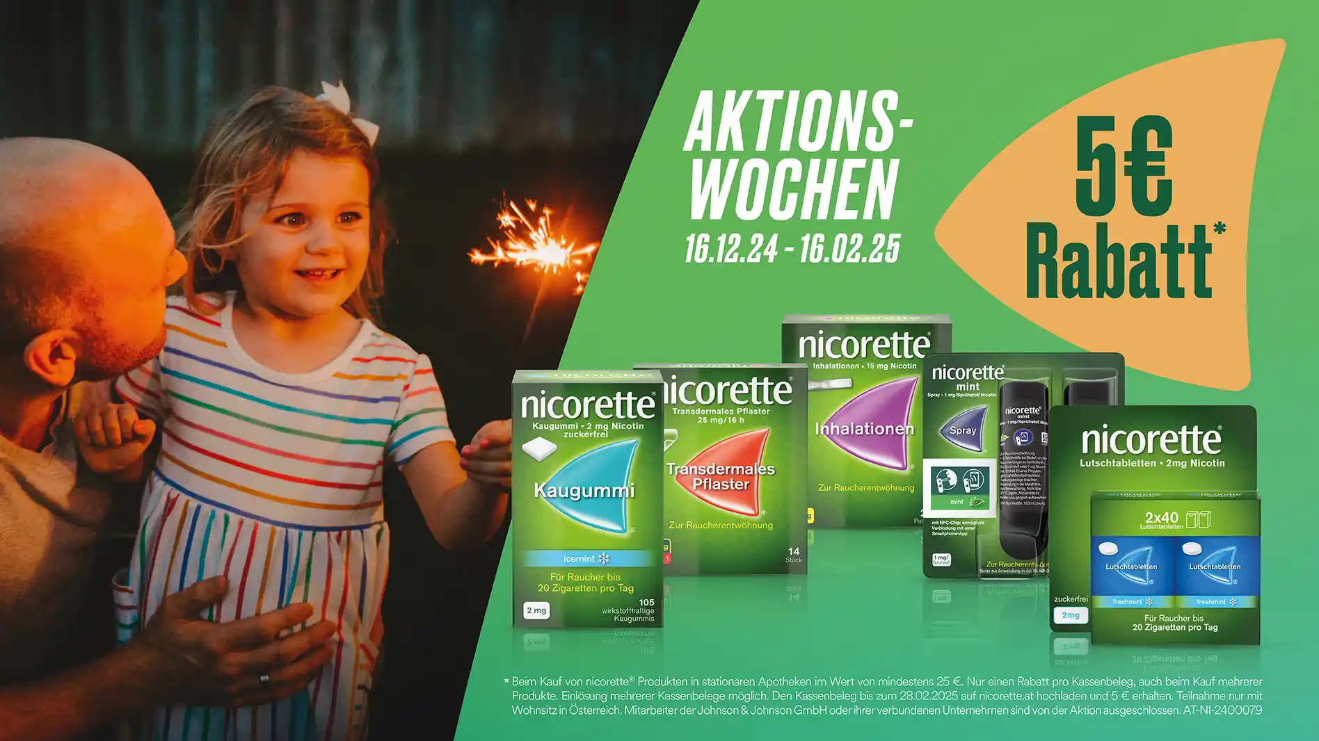 Aktionswochen: 5€ Rabatt auf nicorette Produkte sichern 