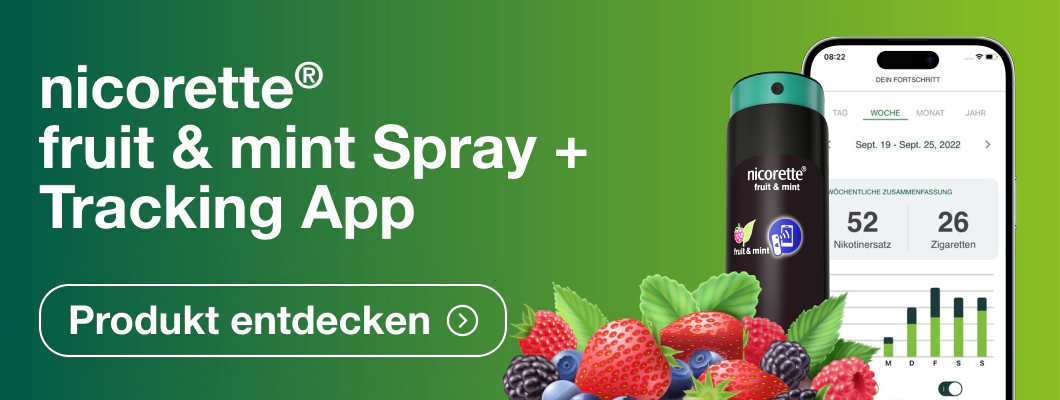 nicorette Spray fruit & mint mit kostenloser App – Produkt entdecken