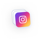 Instagram-Logo gestapelt