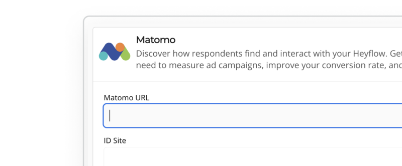 Heyflow screenshot - Matomo integration