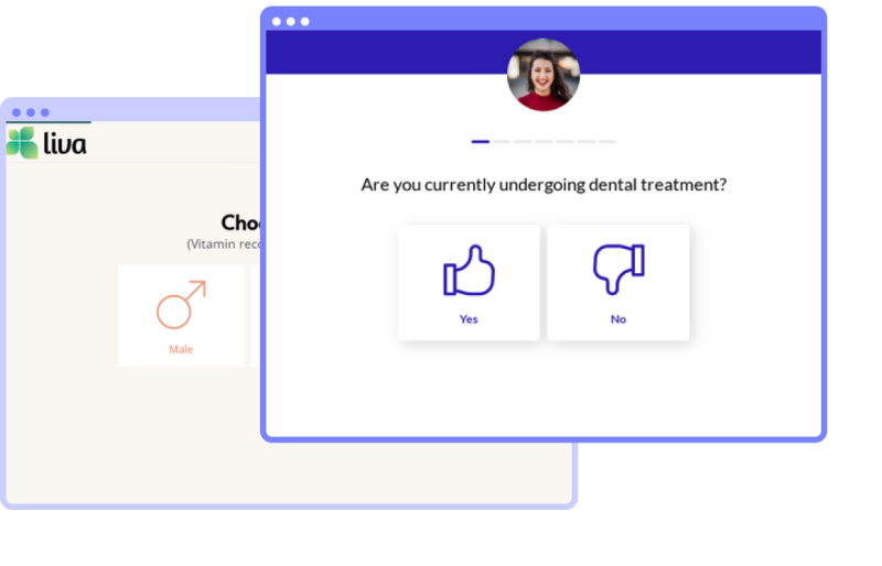 Heyflow-Screenshots – Befinden Sie sich gerade in einer Zahnbehandlung?
