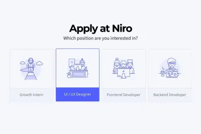 Niro screenshot - job application, position list