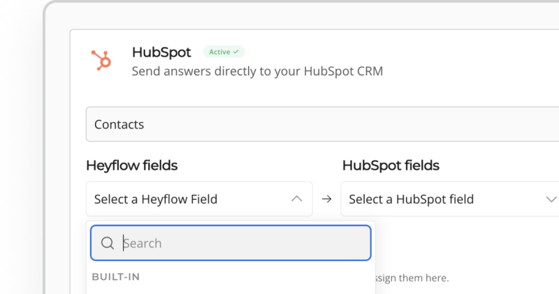Heyflow screenshot - CRM integrations