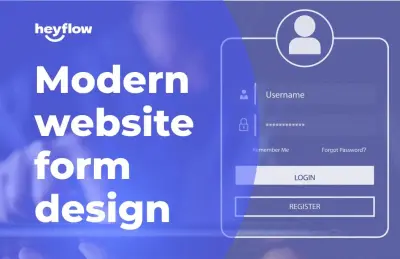 A website form with a text saying modern website form design