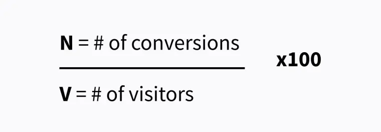 A simple formula for calculating a conversion rate