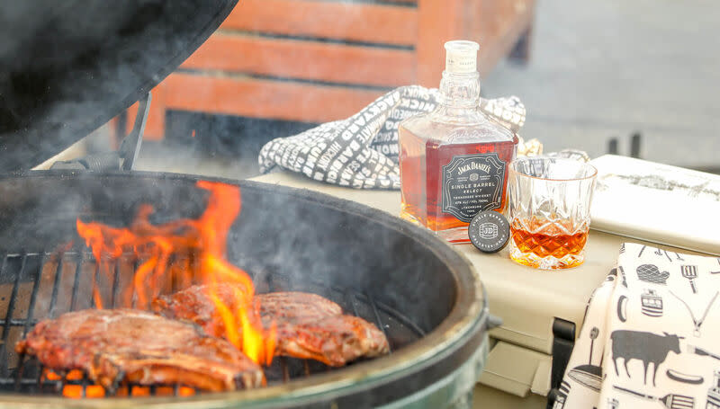  1. STEAK AND AND WHISKEY SERVED NEAT OR ON THE ROCKS