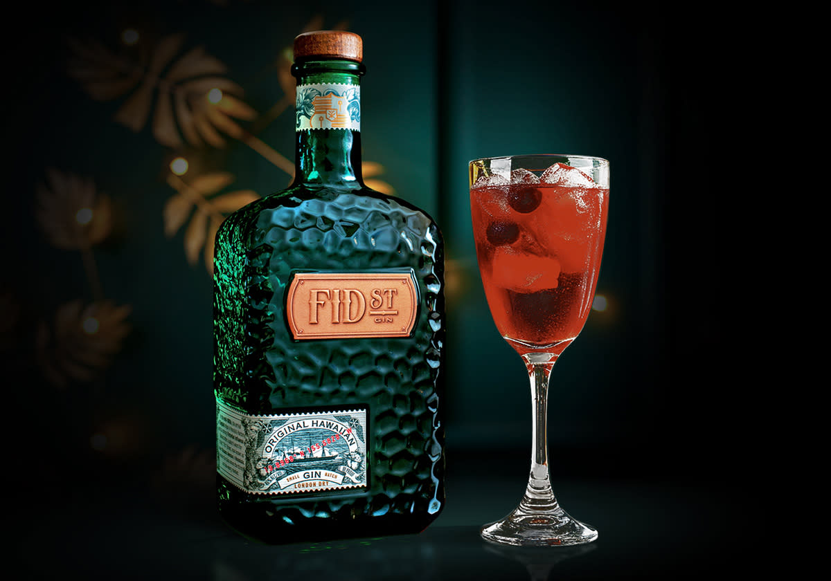 Cocktail Lounge: Featured Cocktails - Left Info Card Image Fid Street Gin Fiddy Cranberry Rosemary Fizz