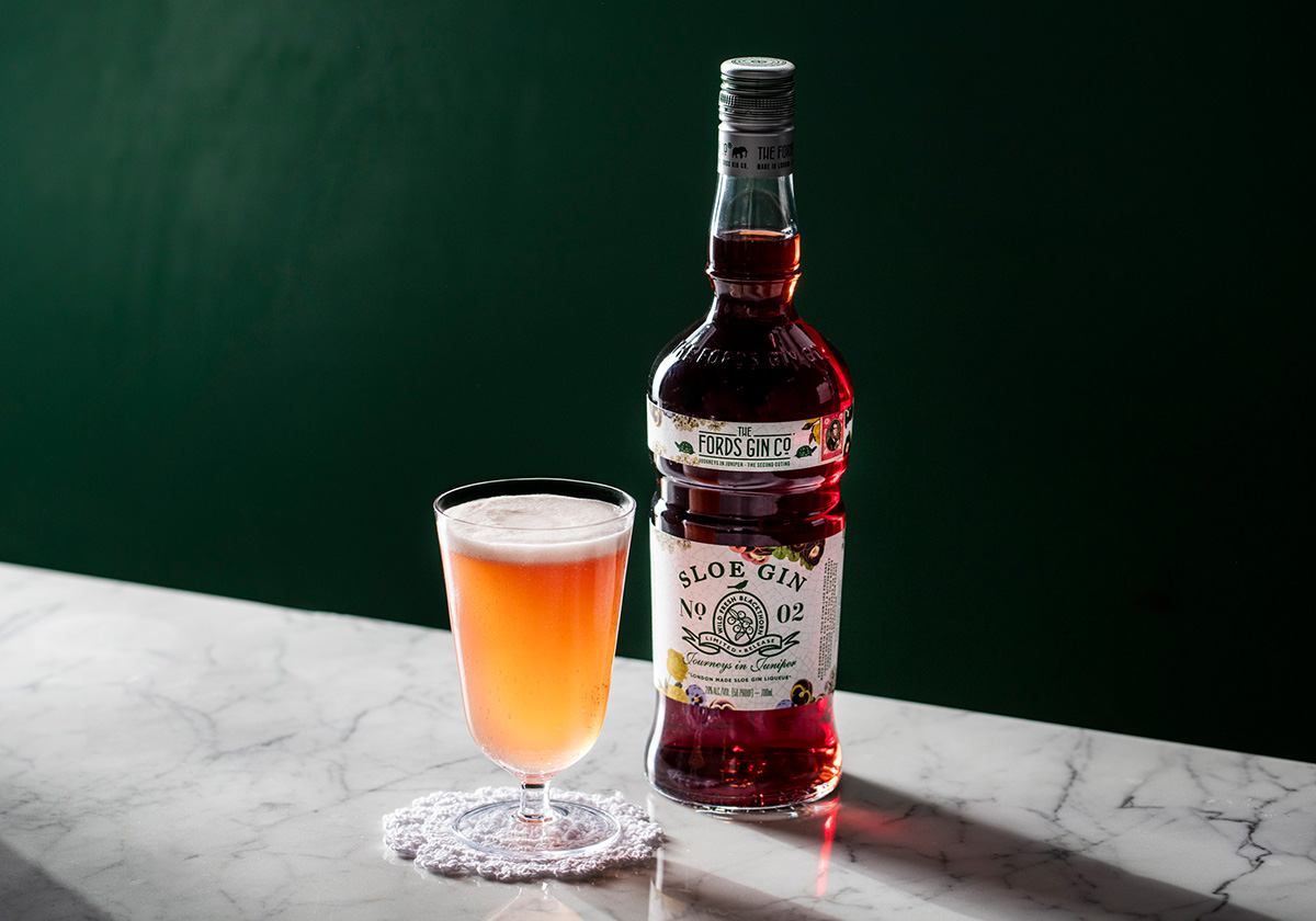 Sloe Gin Silver Fizz