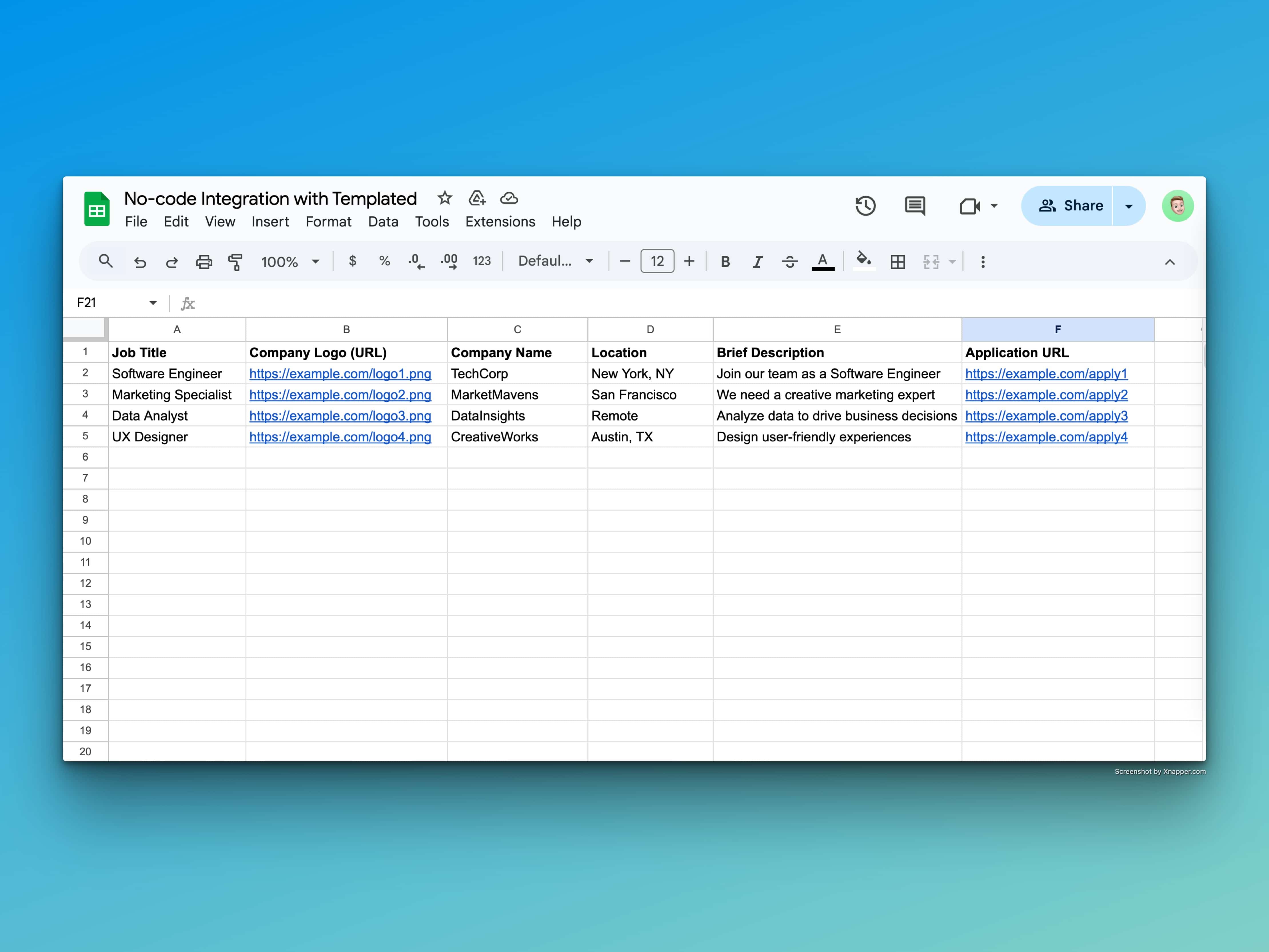 LinkedIn Posts Data In Google Sheets 