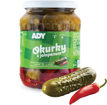 Uhorky s jalapeñom 5-8cm