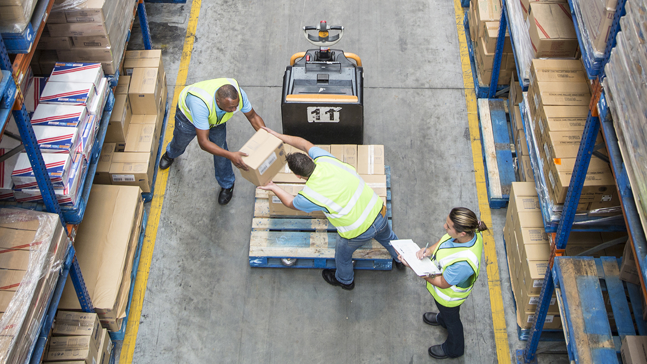 Image of team shipping boxes