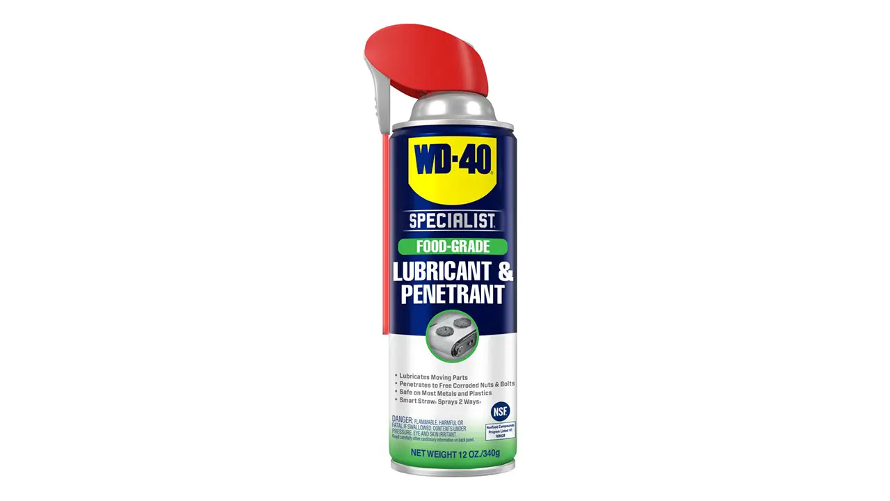 Lubricant & Penetrant: 12 oz Aerosol with Straw, Other - Clear Yellow, 400.000 deg F Max, Flammable