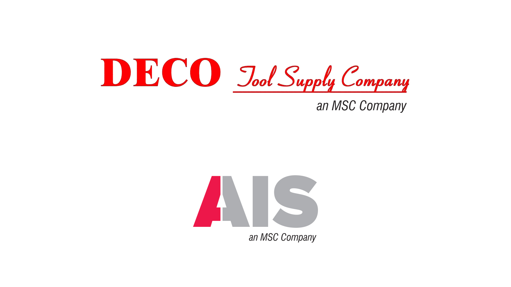 DECO Tool Supply Co. logo and All Integrated Solutions logos - an MSC Company