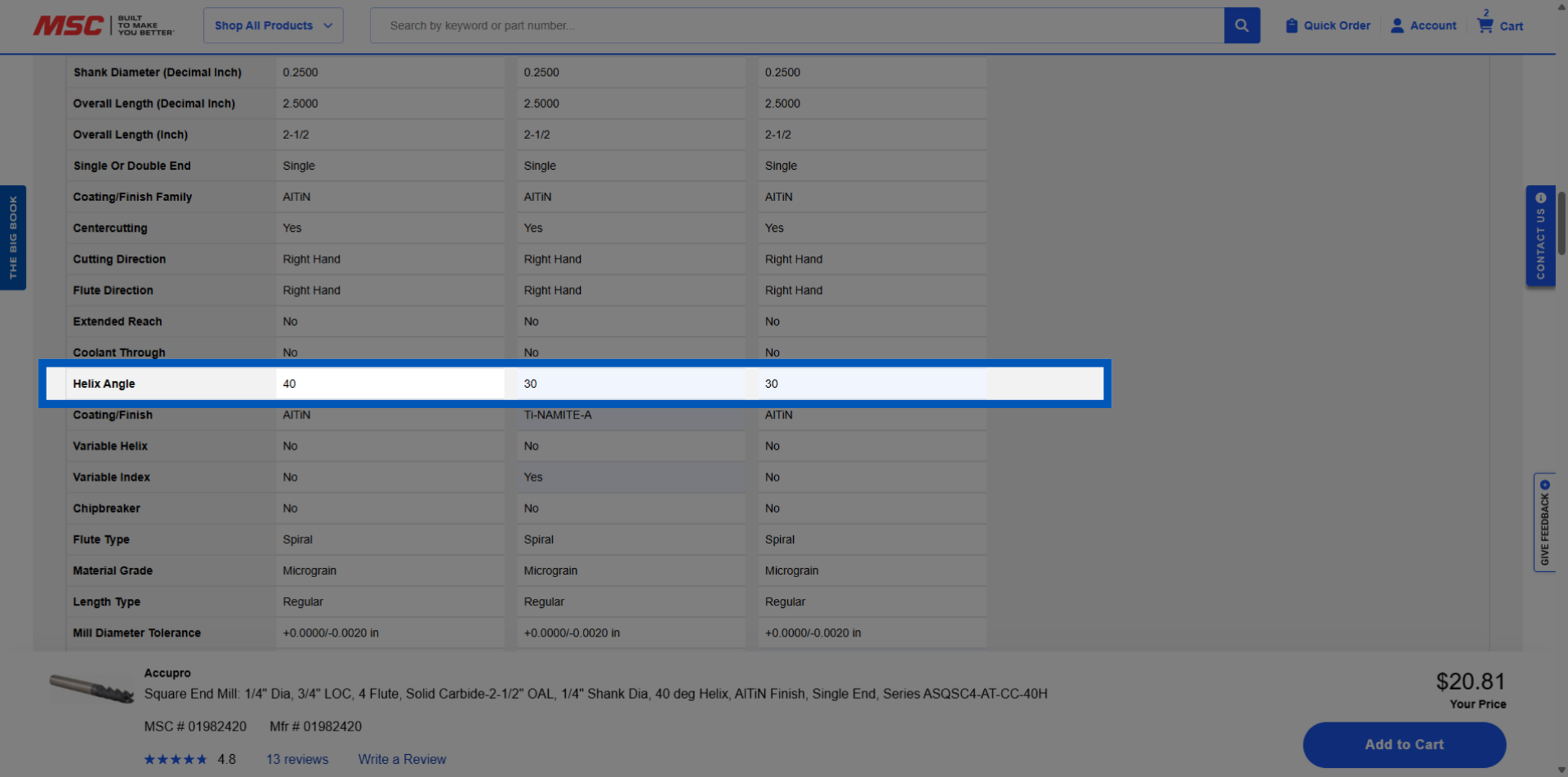  Differences in specifications will be highlighted in blue for identification