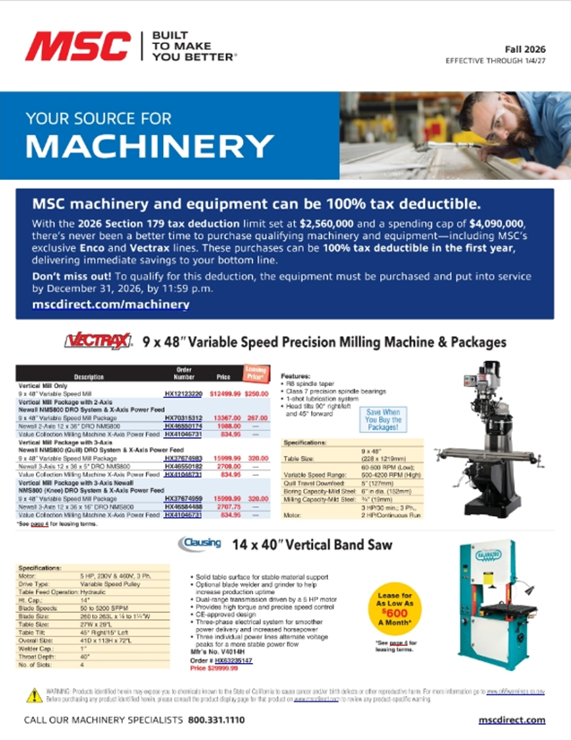 Machinery Sales Flyer Thumbnail