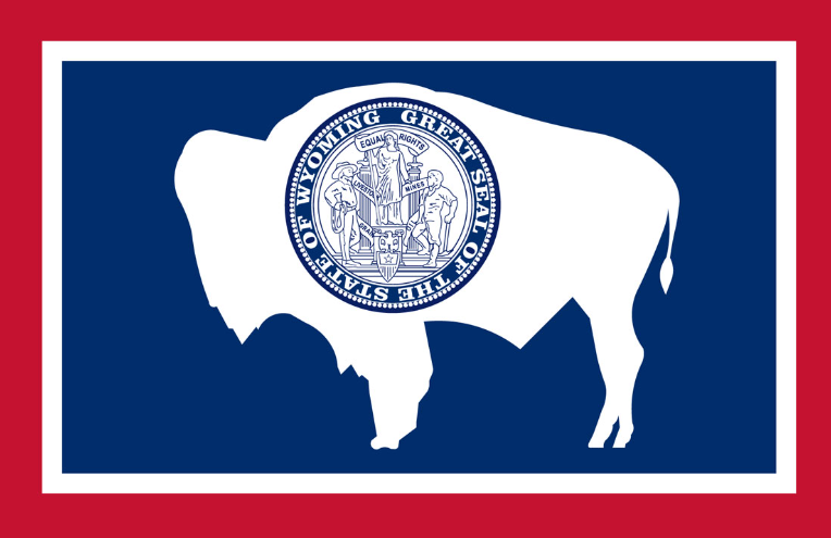 Wyoming State Seal state flag