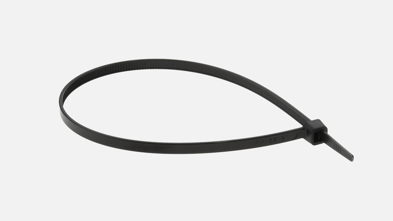 Black cable tie nylon fastener