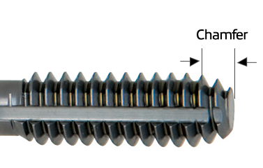 Chamfer tip on thread forming tap
