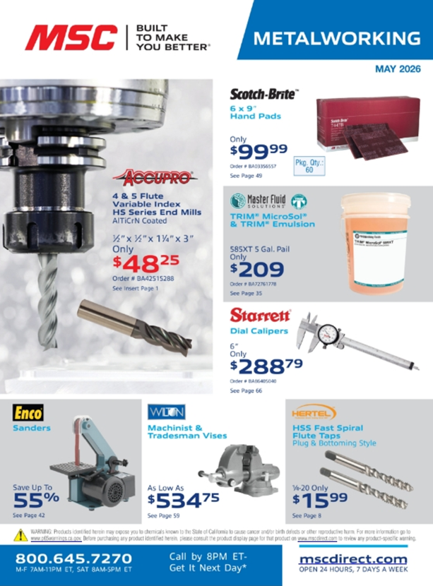Metalworking Sales Flyer Thumbnail